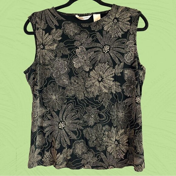 Vintage Laura Ashley slinky tank top floral - Picture 2 of 7